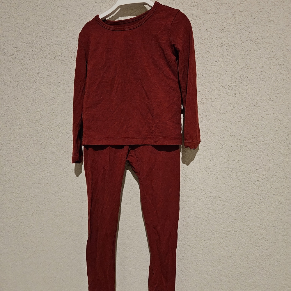 Kyte BABY Deep Red Kids Pajama Set